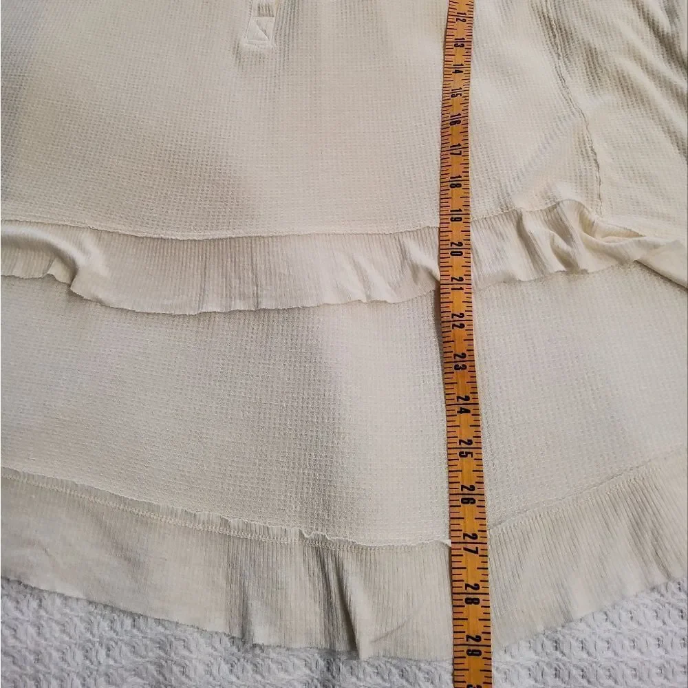 Free People Benedict Canyon Henley Ivory Top Size S-P